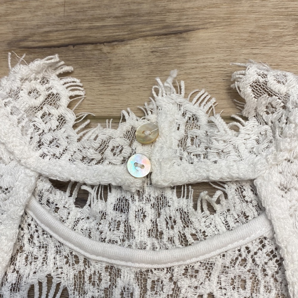 Free People | Day Dreamer | White Lace Mini Dress Bridal Shower Bachelorette - Picture 10 of 16